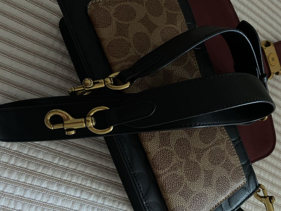 Брендовая кожаная сумка Coach