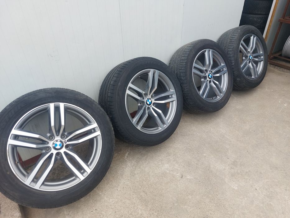 Set jante din aluminiu r19 BMW M Performance Double Spoke Style 623M / DOUA LATIMI / 5x120 / anvelope vara RSC 255 50 r19 si 285 45 r19 Bridgestone