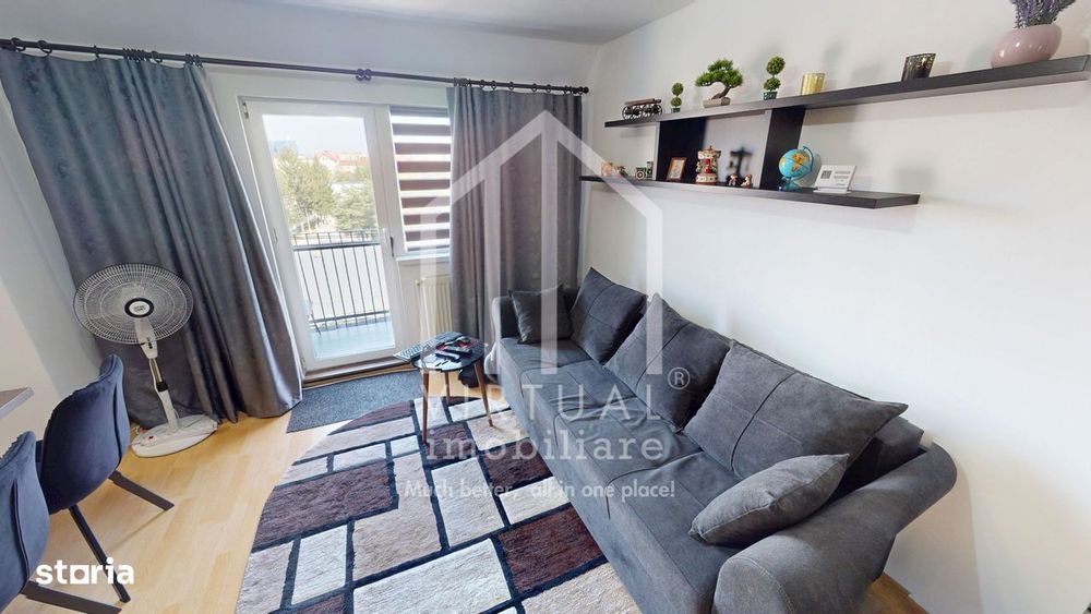 Apartament 2 camere - 41 mp utili + balcon, mobilat si utilat