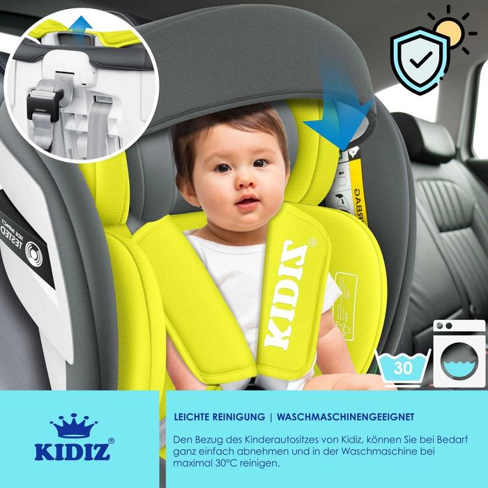 Детско столче за кола с ISOFIX, завъртащо се на 360°