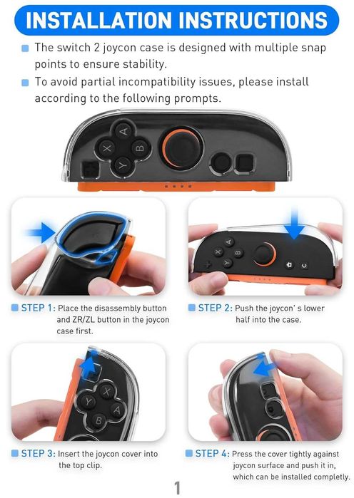 Carcasa Nintendo Switch 2 (2025) Joy-Con,husa protectie transparenta