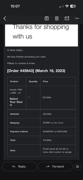 Vând Hanorac Young Rich White x NBN