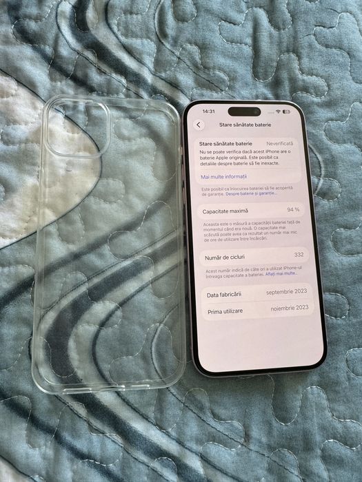 iPhone 15 plus ca nou pink/94% baterie