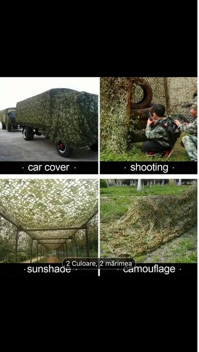 Plasă camuflaj premium 24 m2 pânza Oxford 150D 8x3 sau 6x4