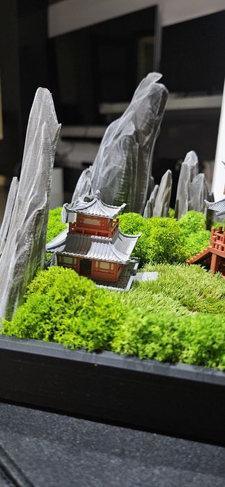 Miniatură decorativă – scenă japoneză hand made (UNICĂ)