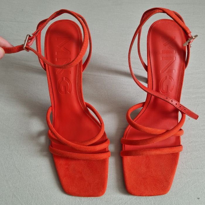 Sandale Mango portocaliu aprins, mas 39, dama, NOI