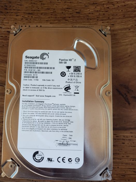 Жёсткий диск б/у  разного объёма