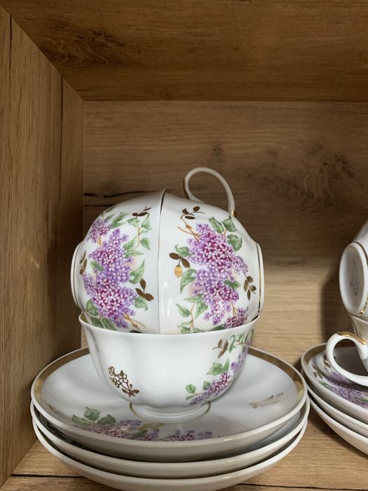 Чайный набор фарфор Сирень