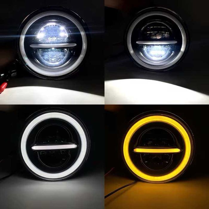 НОВ МОДЕЛ 200W 7 Инчови LED Фарове за Lada Niva Jeep Wrangler Cherokee
