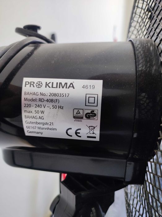 Вентилатор ProKlima RD-40B(F) ползван