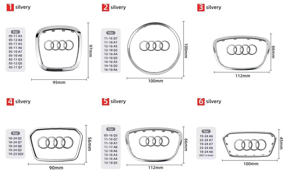 Emblema AUDI Volan crom