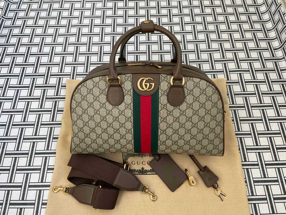 GUCCI Оригиналнa Чанта Ophidia Гучи Supreme Canvas Bowling Savoy Bag