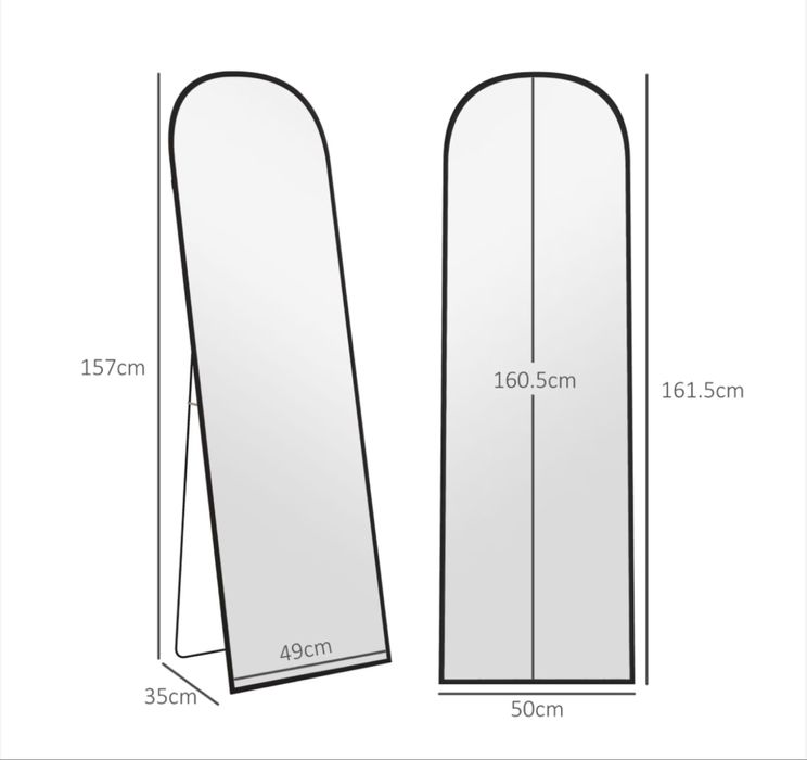 Огледало за под и стена Homcom