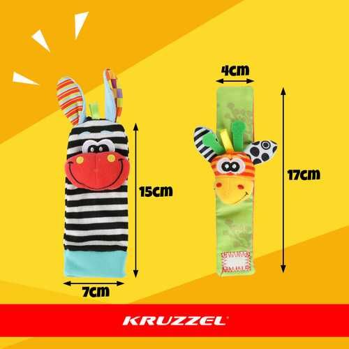 Бебешки комплект гривни дрънкалки и чорапи за игра 0+ / Чорапи за игра