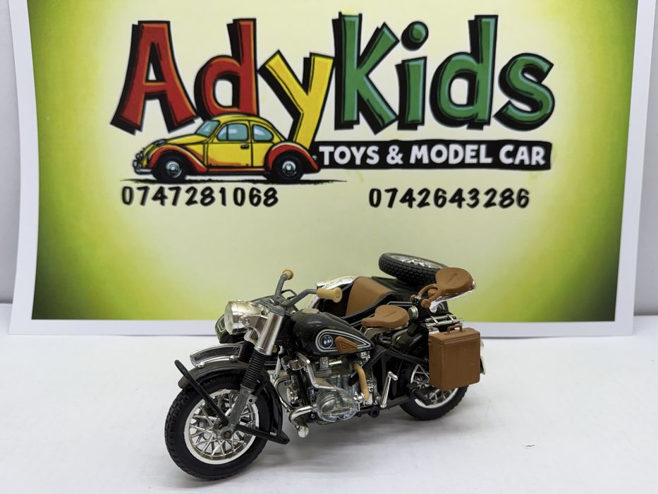 BMW MS110 R75 machetă moto cu ataj scara 1:15 17 cm Polistil