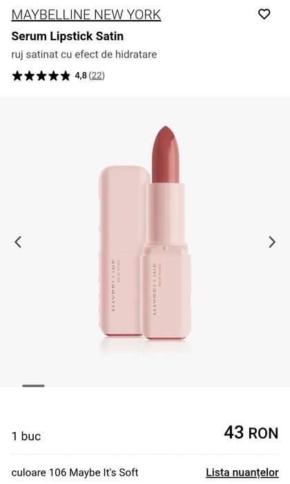 Ruj buze Maybelline Nou