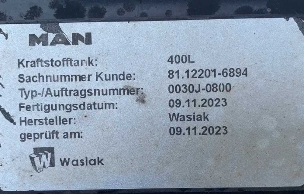 Rezervor combustibil MAN 400 litri oțel 81122016894
