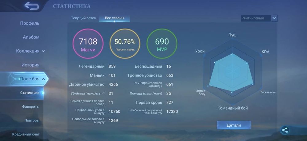 Mobile legends аккаунт