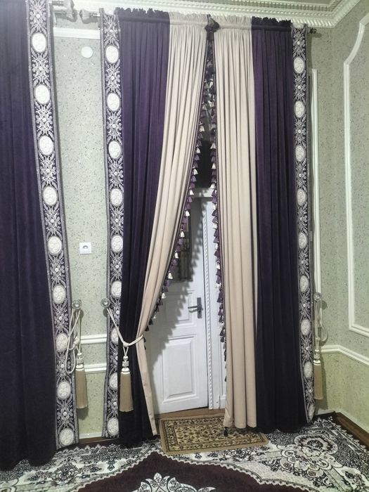 Парда 2та эшик 4та дераза 1 та душевой кабиной 2 каватли