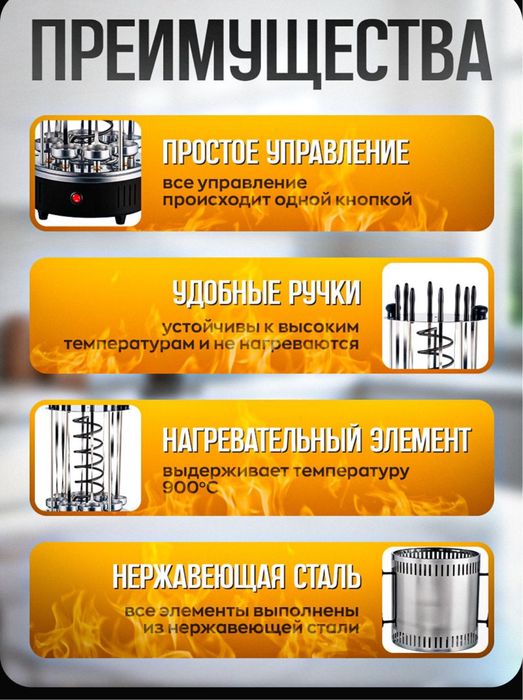 Электрошашлычница Mivan MI-SH131-8