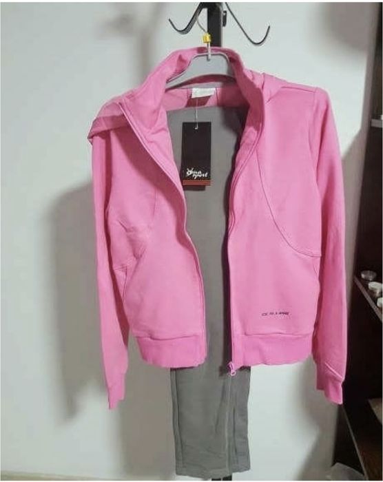 Trening dama roz fucsia, bumbac organic, nou;