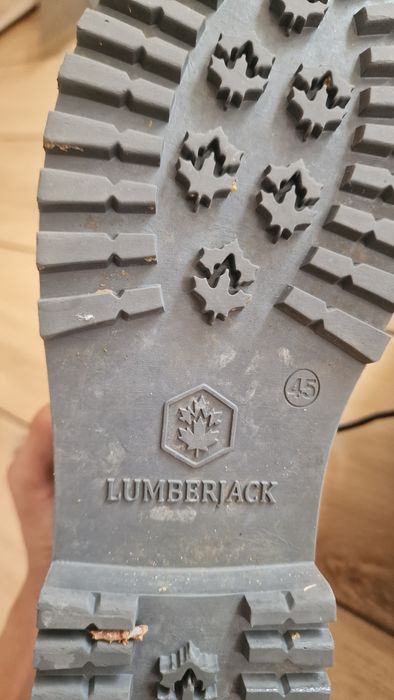 Черни кожени ботуши на lumberjack почти чисто нови