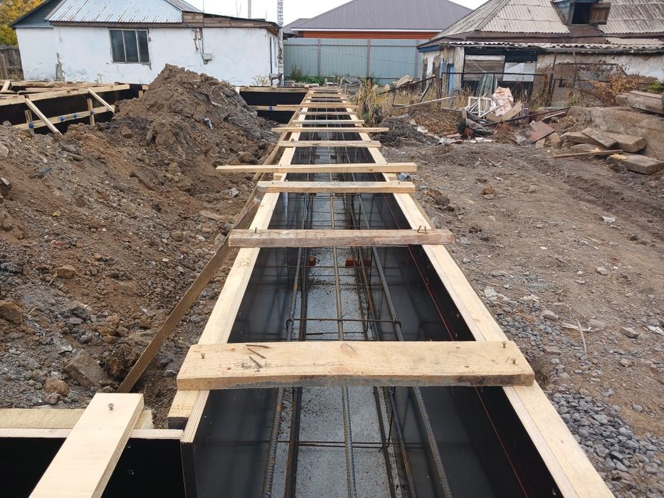 Заливка фундамента