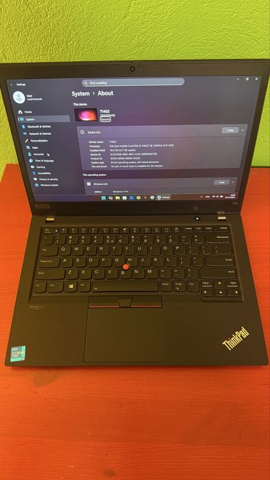 Lenovo Thinkpad T14 Gen 2i, core I5-1145G7, 16 GB RAM, 256 SSD NVME