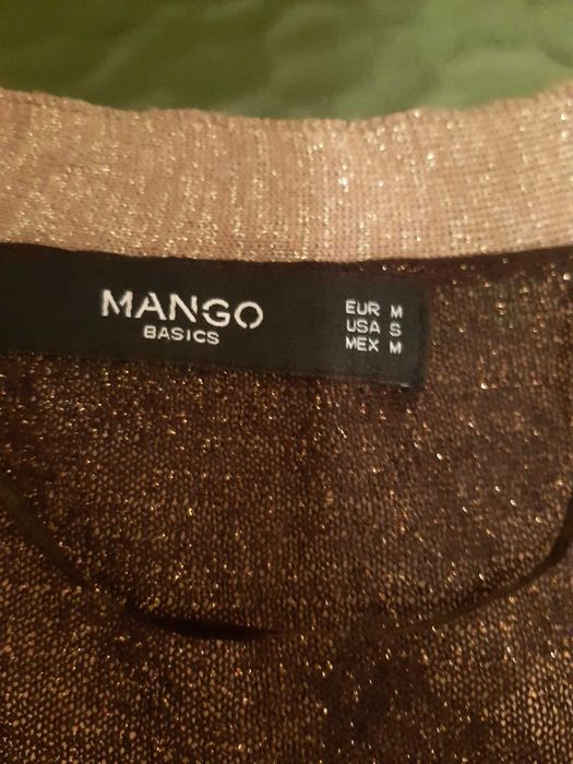 Bluză Mango, marimea M, culoare negru, maro
