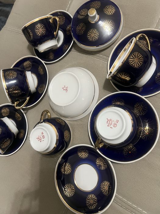 Сервиз чайный кобальт Советский