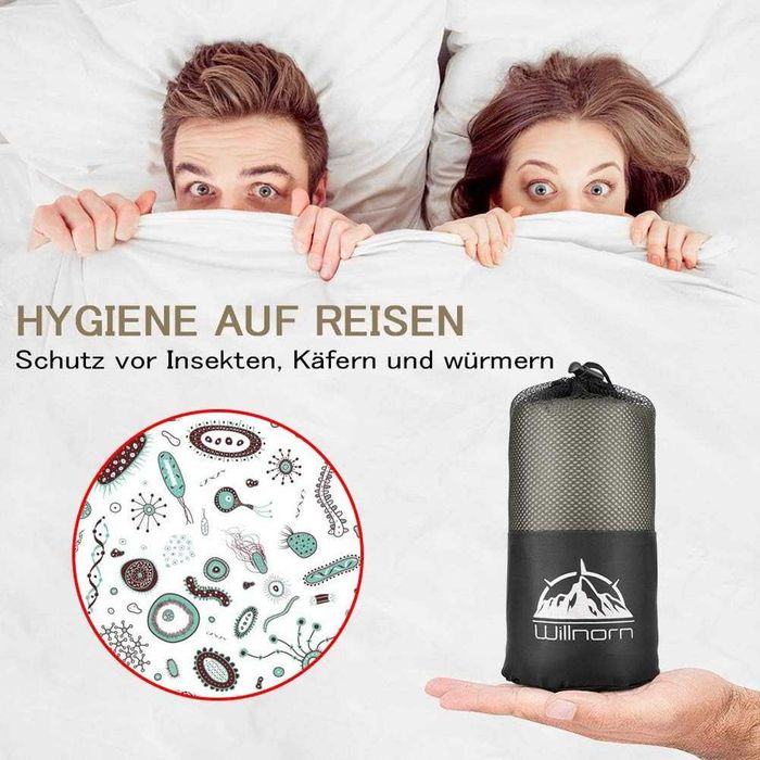 Willnorn Подплата за спален чувал чаршафи за пътуване и чувал за спане