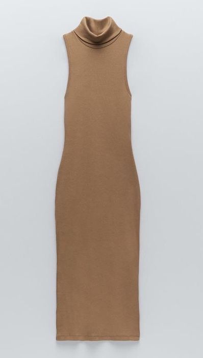 Zara платье в рубчик