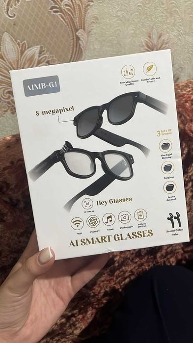 AI Smart Glasses AMB-G1 — очки с камерой 8 Мп, ChatGPT, музыка