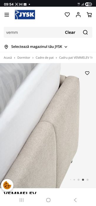 Cadru pat tapitat de o persoana 120x200 jisk NOU sigilat in cutie