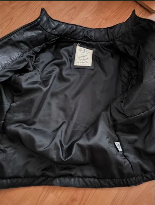 Jacheta Piele de iarna  Classic British Cafe Racer Neagra M Athletic Fit Geaca