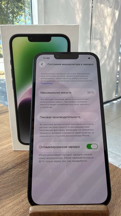iPhone 14•128GB/98%Midnight Айфон 14•128Гб/98% Қара
