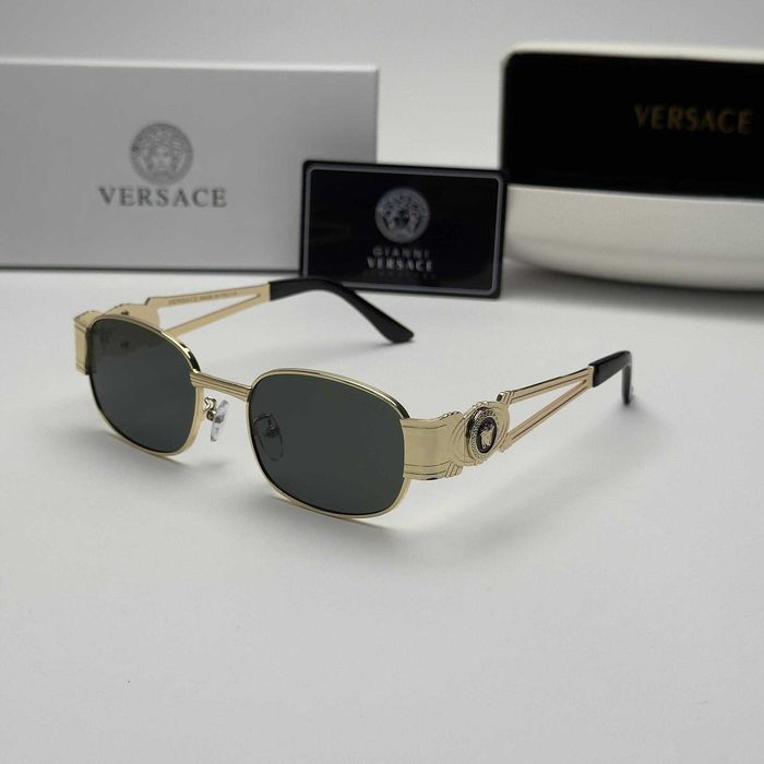 Унисекс слънчеви очила  Gold Medusa Vintage Edition UV400 CE Златни очила Метални