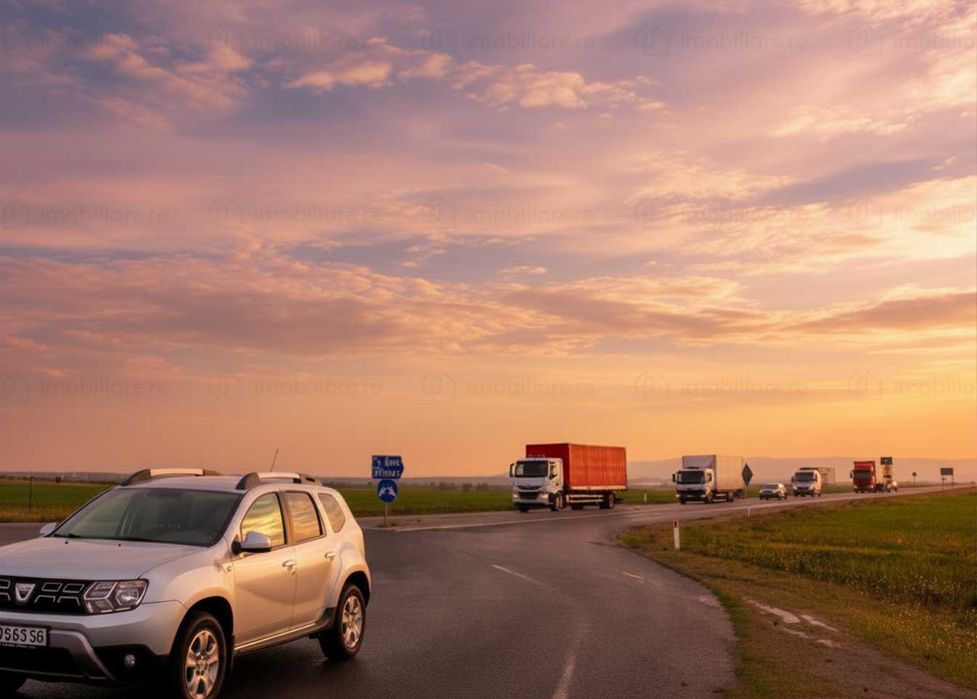 Teren 60.000 mp DN13 Brașov – logistică / hale / depozite 22 euro