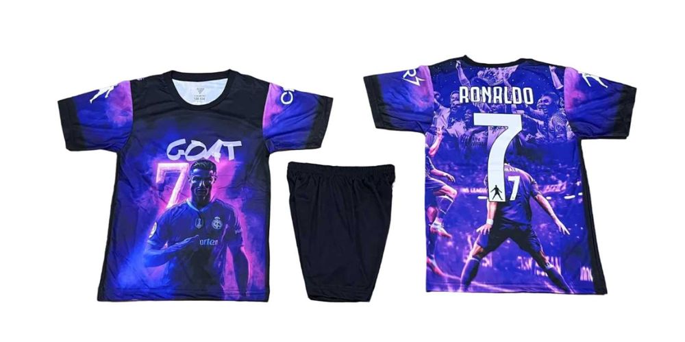 Световно 2026 Оранжев Екип Роналдо Португалия на CR7 Футболен детски Екип с Чорапи