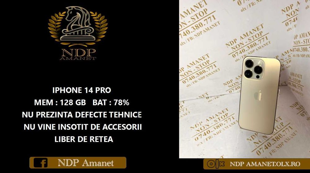NDP Amanet Calea Mosilor 298   IPHONE 14 PRO (51630)
