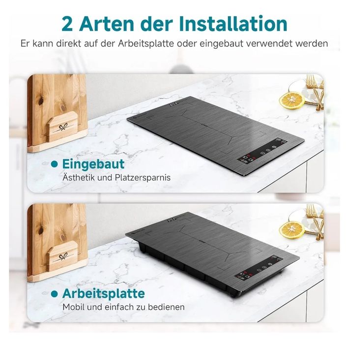Plită inducție Amzchef touchscreen 3300w 2 zone