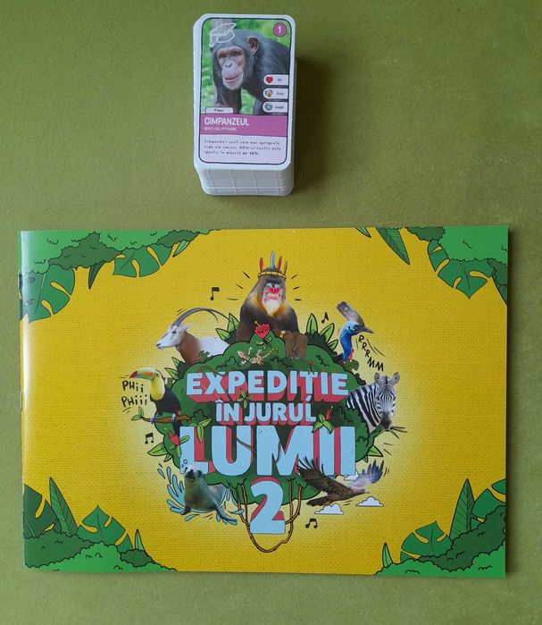 Set 96 cartonase + Album Mega Image (Joc Ghiceste animalul)