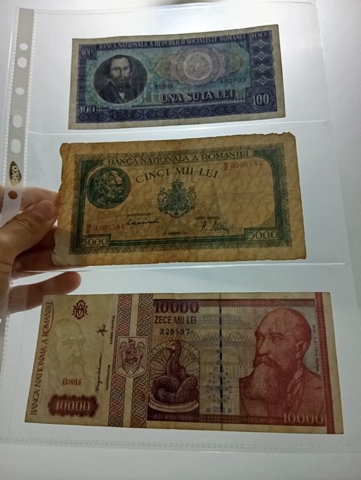 3 bancnote românești