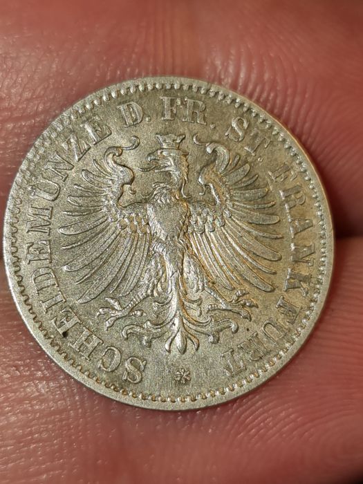 6 kreuzer 1866г. тираж 38.000 UNC/MS62/63