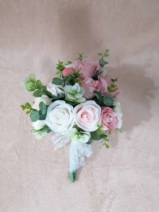 Buchet mireasa din hartie
