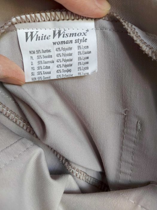 Sacou camel maro bumbac White Wismox marimea S scurt elegant