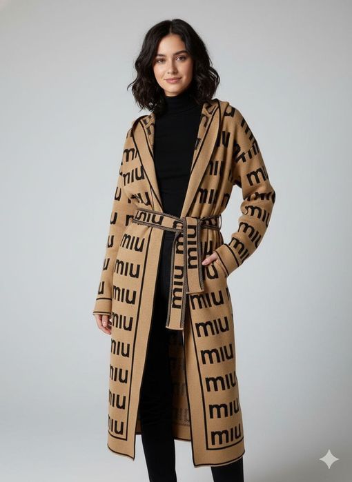 Cartigan miu miu cu glugă