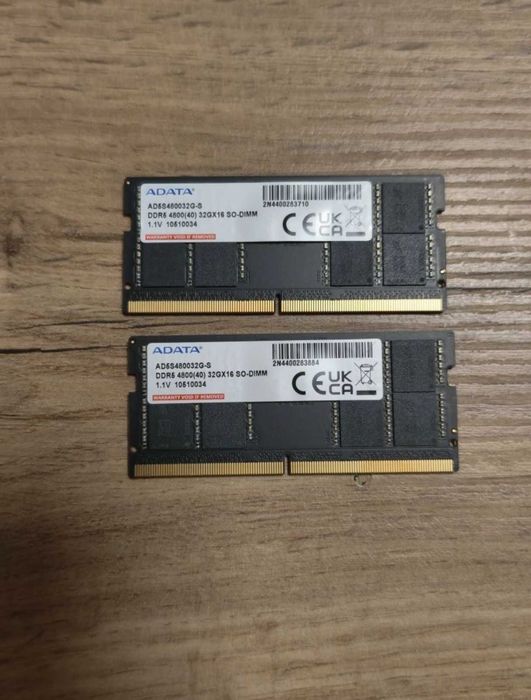 64GB DDR5 4800MT/s CL40 - Adata SODIMM