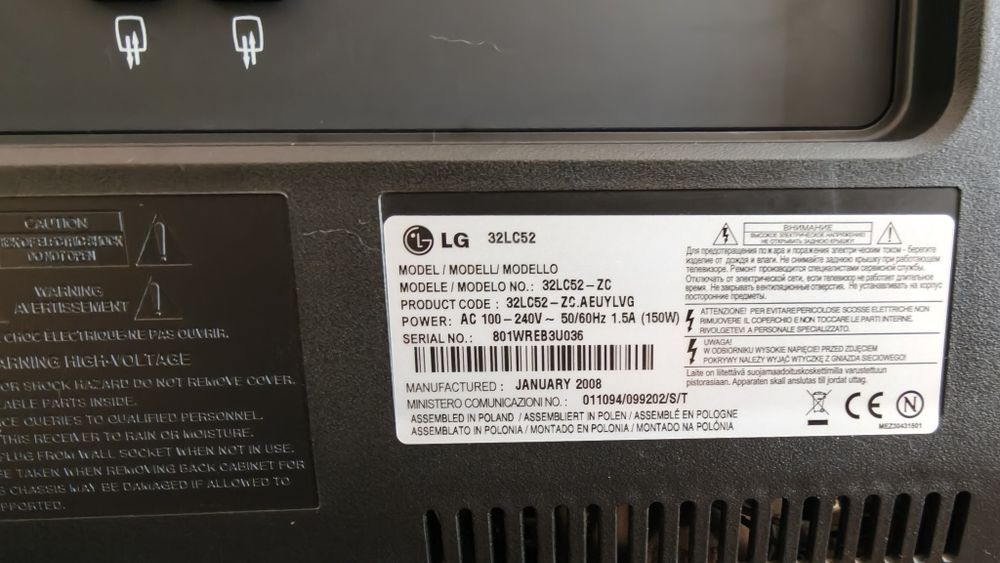 Televizor LG, 81 cm, telecomandă originală, perfect funcțional