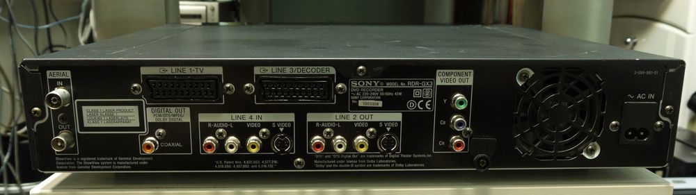 Sony Dvd Recorder RDR-GX3